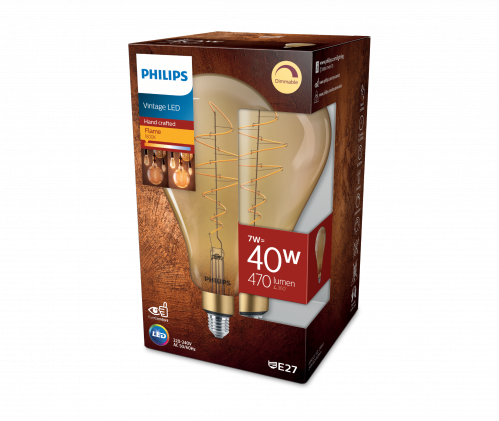 مصباح (ليد) كلاسيكي كبير ذهبي 7 واط ديمر ( A160 )...