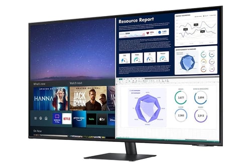 شاشة عرض سمارت مسطحة UHD من سامسونج بعرض 94.1 سم و...