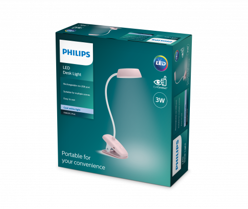 وحدة انارة مكتبية ( Donutclip) ليد2.3 واط لون وردي...