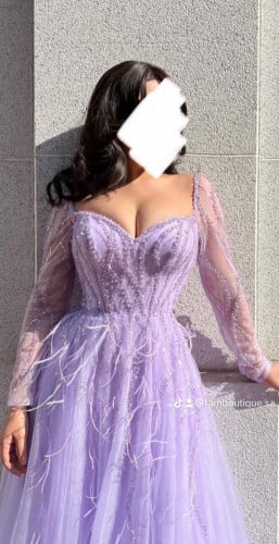 فستان بنفسجي فاتح R024