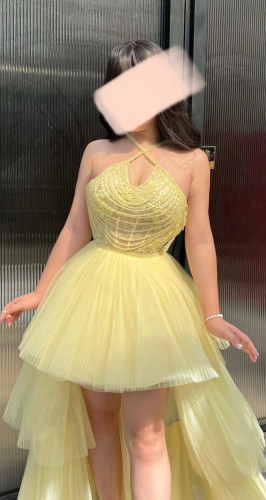 فستان اصفر R115