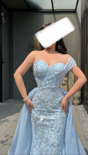 فستان ازرق فخم R100