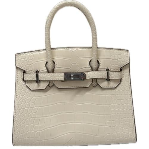20cm - Croc Birkin - white