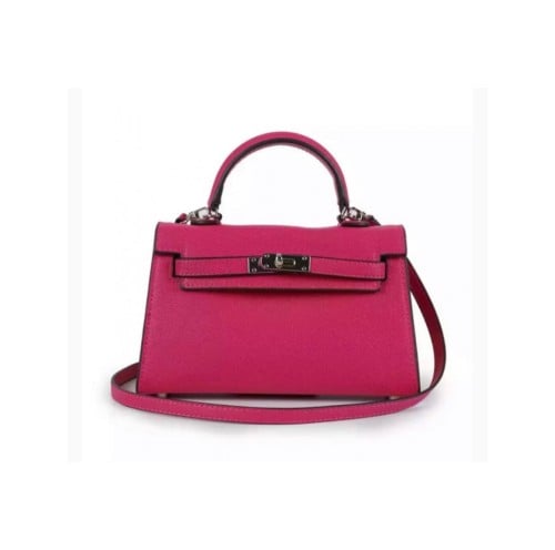 19cm Hot pink -silver hardware