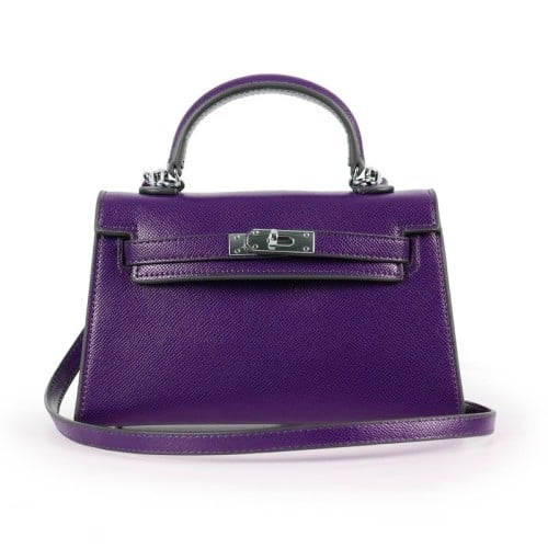 22cm purple - Silver hardware
