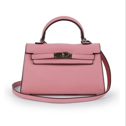 22cm baby Pink-silver hardware
