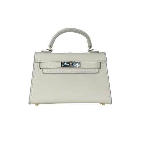 19cm white -silver hardware