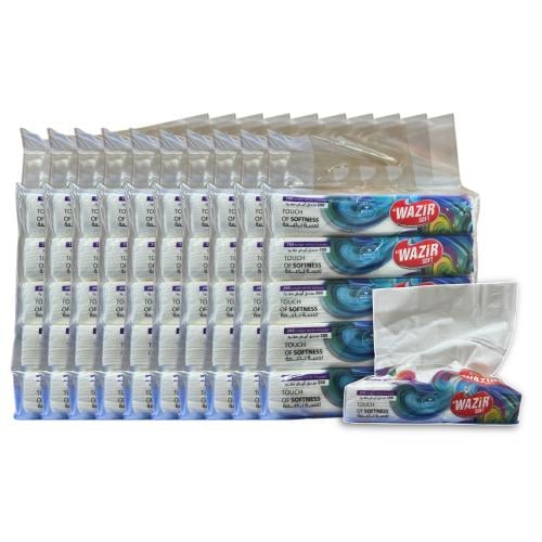 50 علبة مناديل وجه الوزير | 200 منديل × 5 علب × 10...