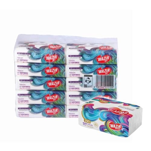 شدة مناديل وجه الوزير | 300 منديل × 10 علب