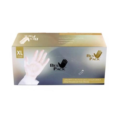 Bes Pack | قفازات فينيل بدون بودرة مقاس XL