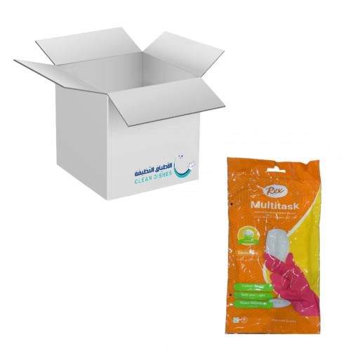 كرتون | REX | قفازات مطاطية متعددة الاستخدام مقاس...