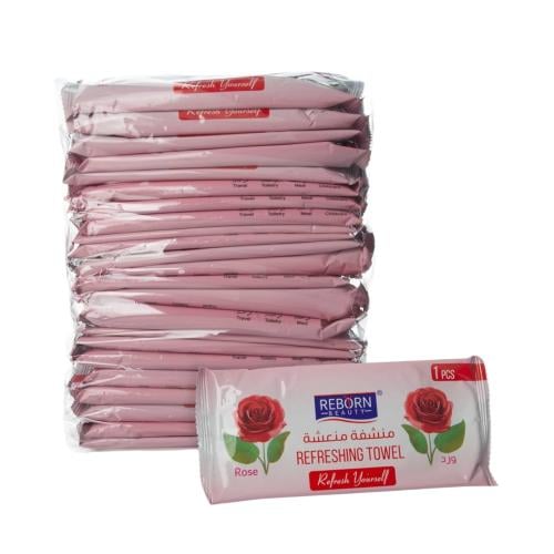 ريبرون بيوتي | مناشف مبللة منعشة برائحة الورد ( شد...