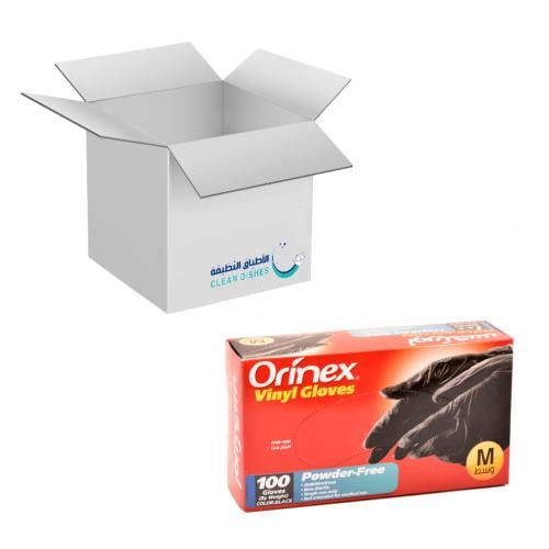10 عبوات | أورينكس | قفازات فينيل خالية من البودرة...