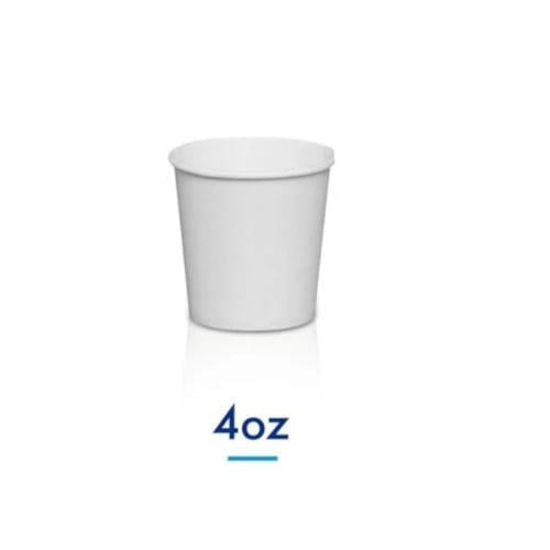 اكواب ورقية لون ابيض 4 اونز - 50 كوب