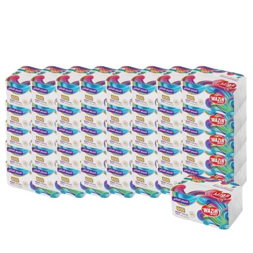 40 علبة مناديل وجه الوزير | 600 منديل × 10 علب × 4...