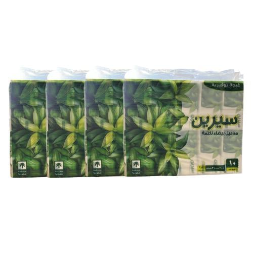 كرتون | 4 شدات مناديل ناعمة من سيرين 600 منديل 3 ط...