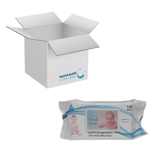 كرتون | ريفان منديل مبللة للاطفال بالماء النقي غير...