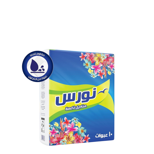 10 عبوات | مناديل نورس طبقتين ناعمه - 160 منديل
