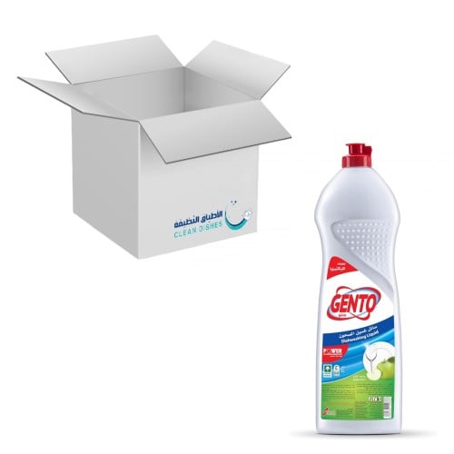 كرتون | جنتو | سائل غسيل الصحون برائحة التفاح 1 لت...