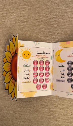مطوية اللام الشمسية والقمرية ( ملف pdf رقمي ليس مط...