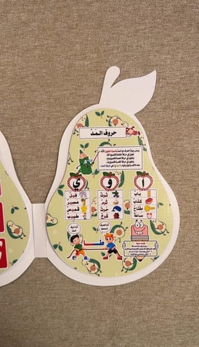 مطوية حروف المد افكادو( ملف pdf رقمي ليس مطبوع )