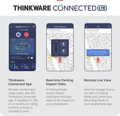 داش كام أمامية وخلفية Thinkware T700-2CH