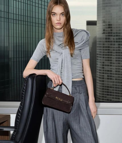 حقيبة سمول بني مخمل