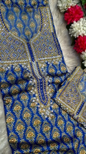 Cashmere silk fabric mother and daughter set