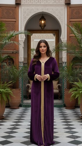 Velvet thobe purple