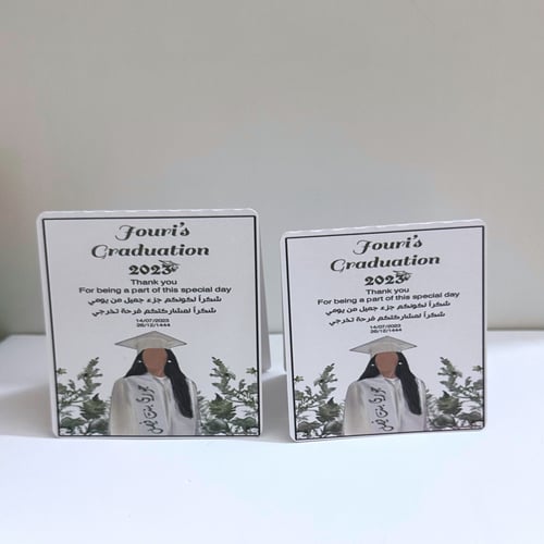 بطاقة طاولة و تاغ مياه