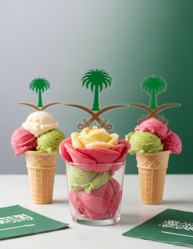 كيك توبر أكريليك ملوّن بشعار المملكة