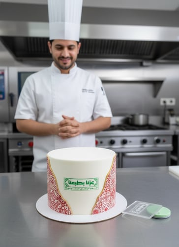 ختم أكريليك مخصص للطباعة على الكيك والحلويات