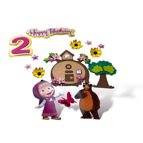 Cakr topper Masha and the bear