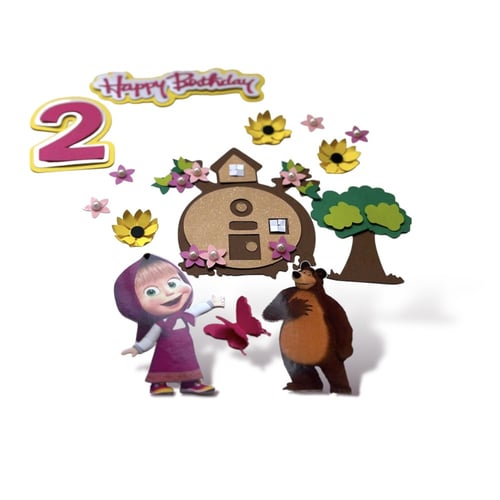 Cakr topper Masha and the bear
