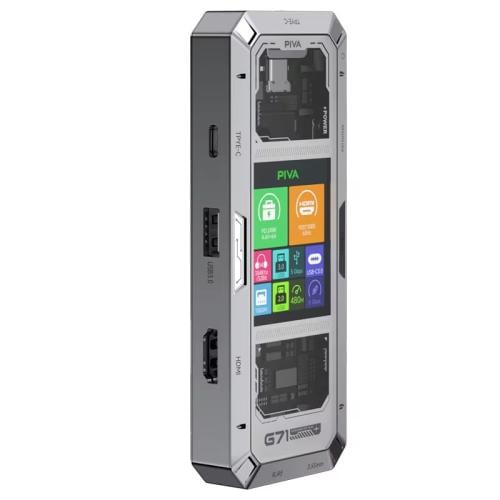 وصلة G71 من بيفا 7 منافذ بشاشة معلومات وكيبل قابل...