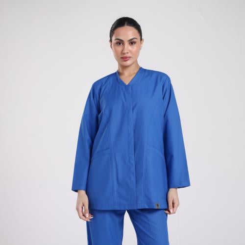 جاكيت طبي نسائي لون سماوي غامق Yale Blue