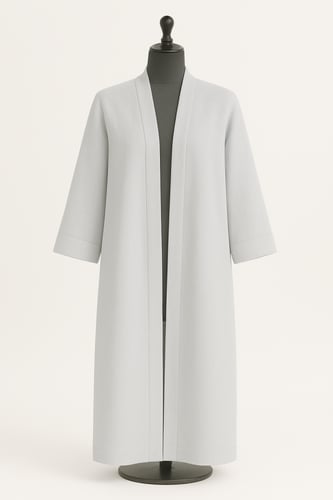 عباية كتان | رمادي فاتح