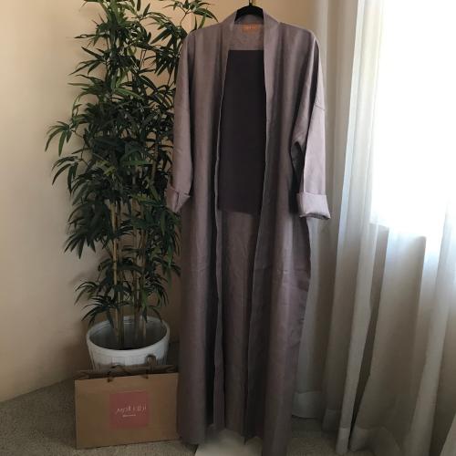 عباية كتان | بنفسجي فاتح
