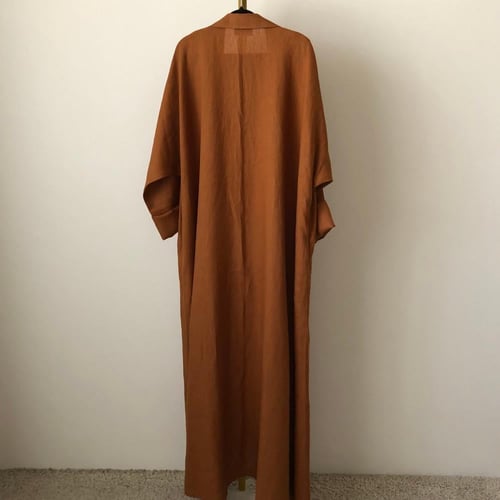 عباية كتان سُترة | برتقالي