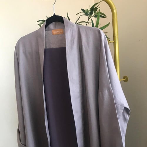 عباية كتان | بنفسجي فاتح