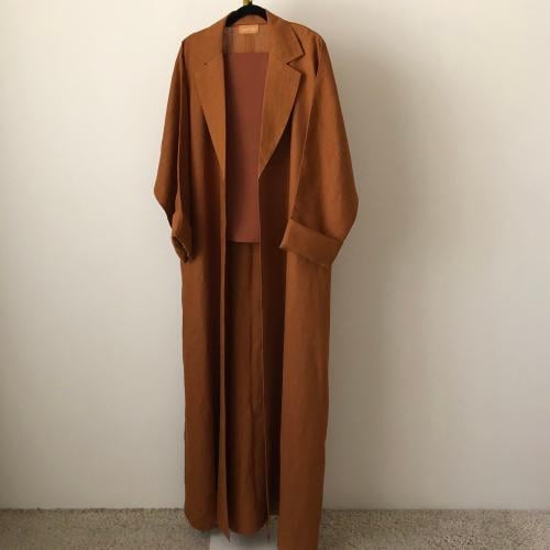 عباية كتان سُترة | برتقالي