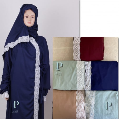 ثوب صلاة موديل طرحة قطن100٪ ، مفتوح من الأمام ، ين...