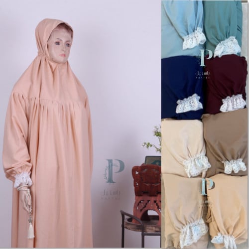 ثوب صلاة موديل فتحة رأس قطن100٪ باضافة كسرات عند ا...