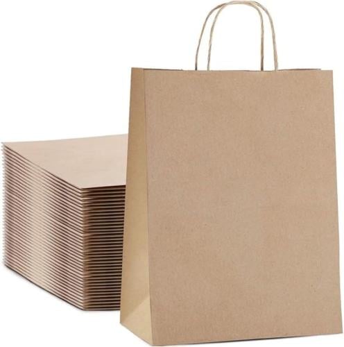 12 كيس ورقي بني كبير – مقاس 31×42×10 سم