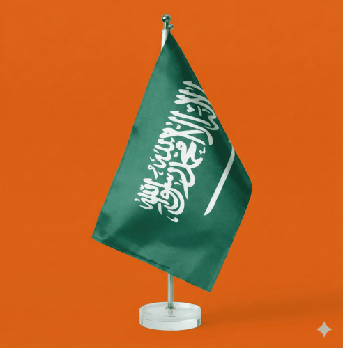 علم مكتبي كريستال - حسب الطلب