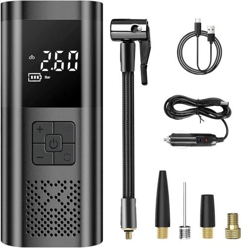 منفاخ هواء محمول لاسلكي 150PSI مع شاشة رقمية وضوء...