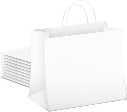 12 كيس ورقي أبيض كبير – مقاس 40×40×20 سم