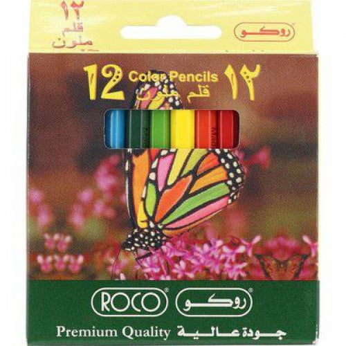 الوان خشبية روكو 12 لون ورقي قصير