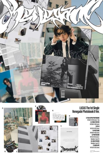 LUCAS - [RENEGADE] 1st Single Album PHOTO BOOK RAN...