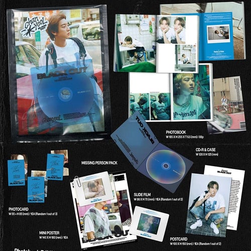 CHANYEOL - [BLACK OUT] 1st Mini Album PHOTO BOOK R...